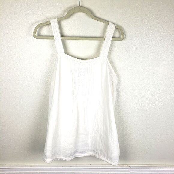Lane Bryant Tops - Lane Bryant Plus Size White Button Cotton Tank Top Size 14